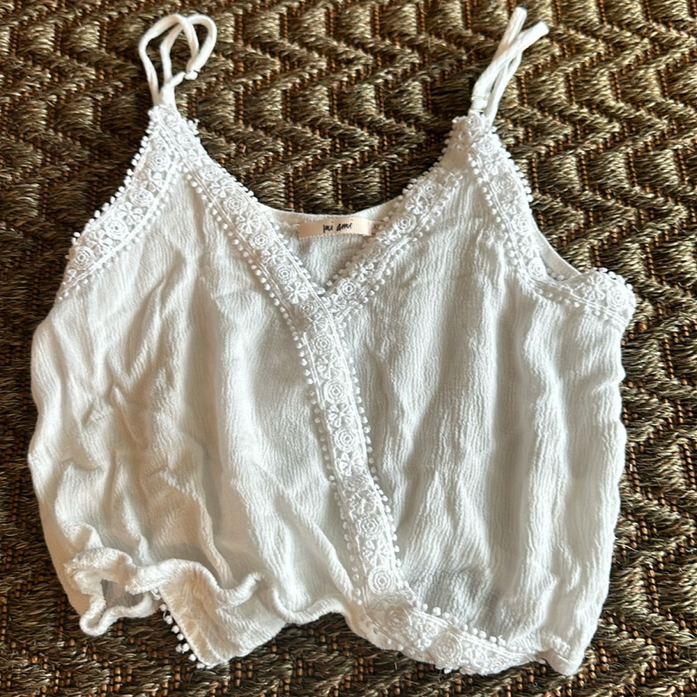 white crop top